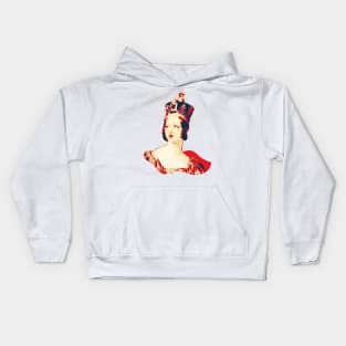 Queen Victoria Pop Art Kids Hoodie